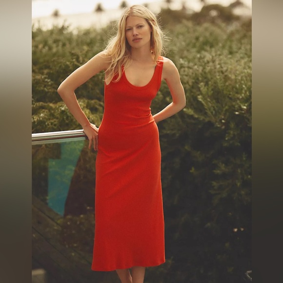 LSPACE L*Space Jenna Scoop-neck Ribbed Midi Dress Small NWT - Picture 9 of 9